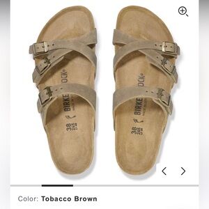 Birkenstock Women’s Franca Triple Strap Sandal — Tobacco Brown Suede